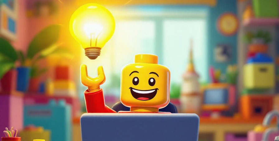 Image d'un lego qui fait Eureka